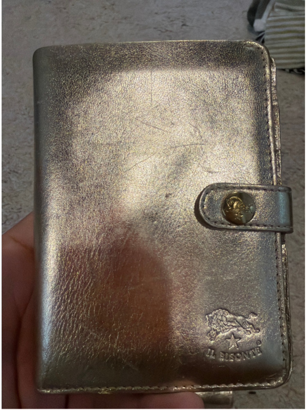 Il Bisonte passport wallet - platinum